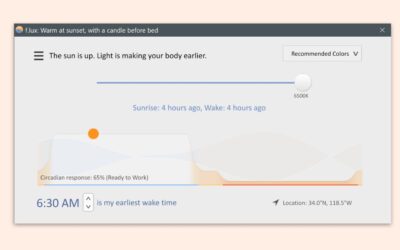 F.lux – adjust your computer screen’s brightness